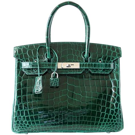 hermes birkin green crocodile|hermes crocodile birkin bag knockoff.